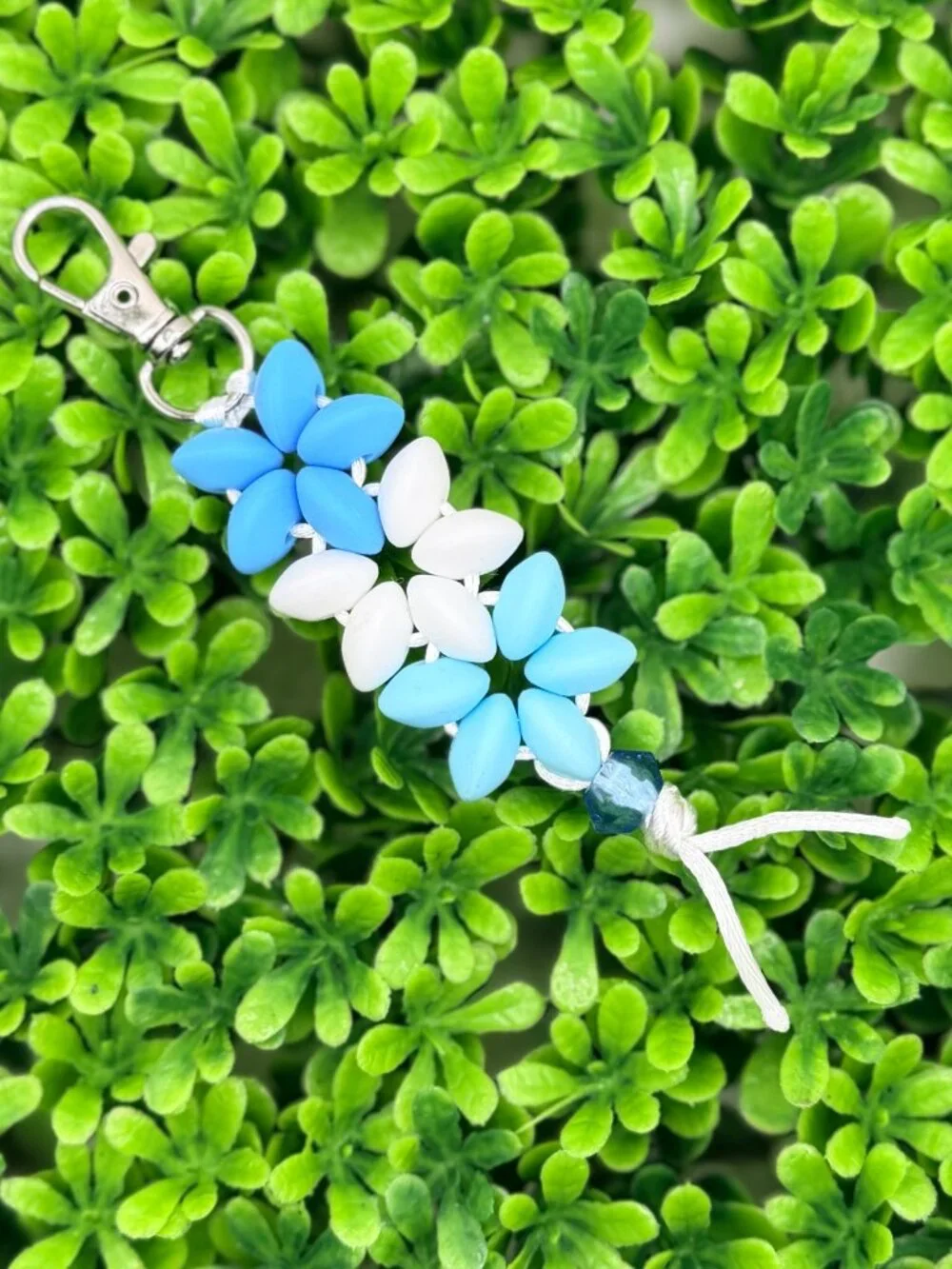 Silicone Bead Flower Keychain